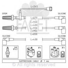 4.8376 FACET Ккомплект проводов зажигания