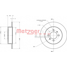 6110398 METZGER Тормозной диск