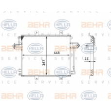 8FC 351 038-611 HELLA Конденсатор, кондиционер