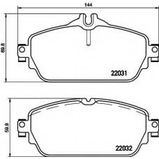 8DB 355 021-551 HELLA PAGID Комплект тормозных колодок, дисковый тормоз