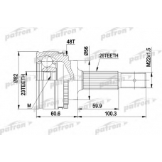 PCV1483 PATRON Шарнирный комплект, приводной вал
