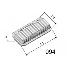 P498 MISFAT Воздушный фильтр