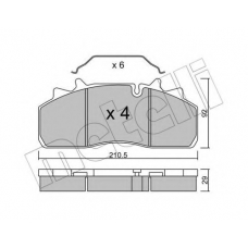 22-0932-0 METELLI Комплект тормозных колодок, дисковый тормоз