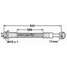 FBH7464 FIRST LINE Тормозной шланг