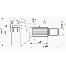 CVJ5437.10 OPEN PARTS Шарнирный комплект, приводной вал