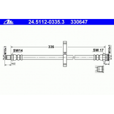 24.5112-0335.3 ATE Тормозной шланг