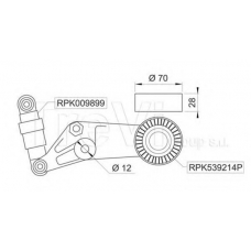RPK009719 RPK Натяжитель ремня, клиновой зубча