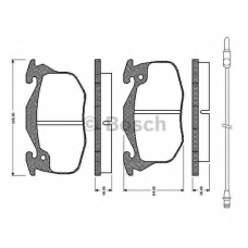 0 986 TB2 549 BOSCH Комплект тормозных колодок, дисковый тормоз