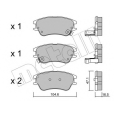 22-0502-0 METELLI Комплект тормозных колодок, дисковый тормоз