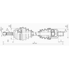 DRS6134.00 OPEN PARTS Приводной вал