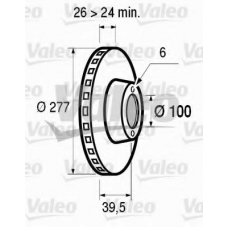 186484 VALEO Тормозной диск