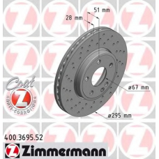 400.3695.52 ZIMMERMANN Тормозной диск