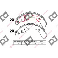 BS1382 DJ PARTS Комплект тормозных колодок