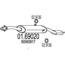 01.69020 MTS Глушитель выхлопных газов конечный