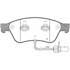 BPA1056.02 OPEN PARTS Комплект тормозных колодок, дисковый тормоз