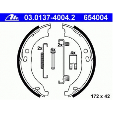03.0137-4004.2 ATE Комплект тормозных колодок, стояночная тормозная с