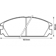 572287B BENDIX Комплект тормозных колодок, дисковый тормоз