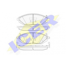 182023 ICER Комплект тормозных колодок, дисковый тормоз