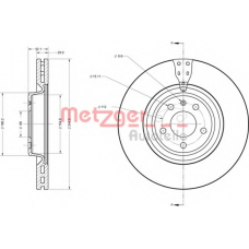 6110717 METZGER Тормозной диск