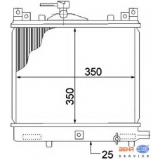 8MK 376 772-661 HELLA Радиатор, охлаждение двигателя