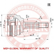354900-SET-MS MASTER-SPORT Шарнирный комплект, приводной вал
