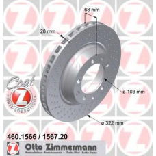 460.1566.20 ZIMMERMANN Тормозной диск