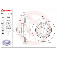 09.7116.10 BREMBO Тормозной диск