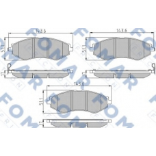 FO 846281 FOMAR ROULUNDS Комплект тормозных колодок, дисковый тормоз