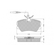 PF10441 PROCODIS FRANCE Комплект тормозных колодок, дисковый тормоз