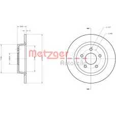 6110604 METZGER Тормозной диск