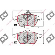 BP2015 DJ PARTS Комплект тормозных колодок, дисковый тормоз