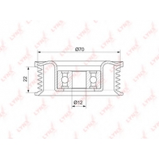 PB-7134 LYNX Ролик руч.ремня toyota land cr