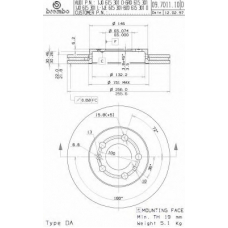 09.7011.11 BREMBO Тормозной диск