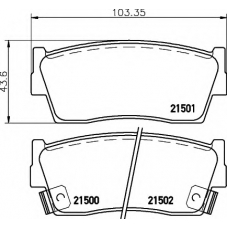 8DB 355 016-371 HELLA Комплект тормозных колодок, дисковый тормоз