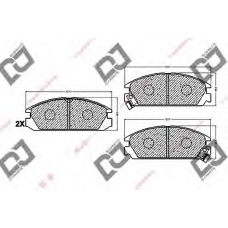 BP1216 DJ PARTS Комплект тормозных колодок, дисковый тормоз