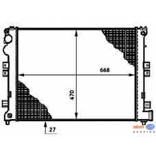 8MK 376 719-231 HELLA Радиатор, охлаждение двигателя