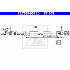 83.7769-0561.3 ATE Тормозной шланг