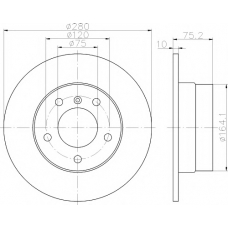 8DD 355 112-642 HELLA PAGID Тормозной диск