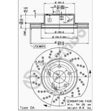 09.8127.11 BREMBO Тормозной диск