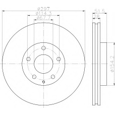 8DD 355 119-581 HELLA Тормозной диск