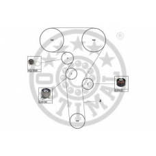 SK-1697AQ1 OPTIMAL Водяной насос + комплект зубчатого ремня