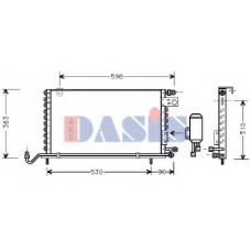 042030N AKS DASIS Конденсатор, кондиционер