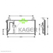 94-5919 KAGER Конденсатор, кондиционер