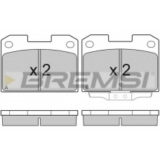 BP2755 BREMSI Комплект тормозных колодок, дисковый тормоз