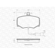 363702160852 MAGNETI MARELLI Комплект тормозных колодок, дисковый тормоз