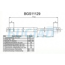 BGS11129 BUGIAD Газовая пружина, крышка багажник