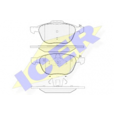 181617-202 ICER Комплект тормозных колодок, дисковый тормоз
