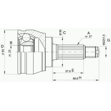 CVJ5241.10 OPEN PARTS Шарнирный комплект, приводной вал