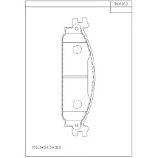 KD66163 ASIMCO Комплект тормозных колодок, дисковый тормоз