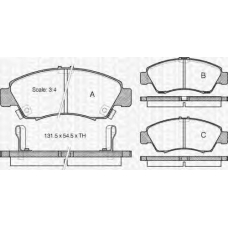 8110 40169 TRIDON Brake pads - front